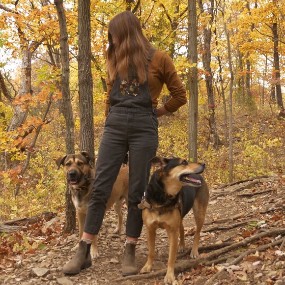 SOLD | Upcycled Hand Embroidered Overalls - Picture 4 of 8